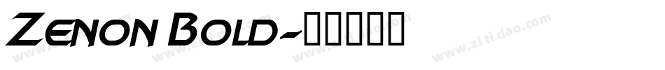 Zenon Bold字体转换